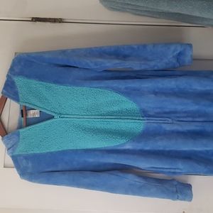 Disney Stitch Zipfront Long Onsie. Pockets on both Sides. Size Womens Small